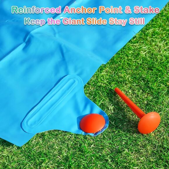 40FT Slip Lawn Water Slide Giant Slip, Splash XL Heavy Duty w 2 Body Boards 7 Ft - Picture 5 of 11